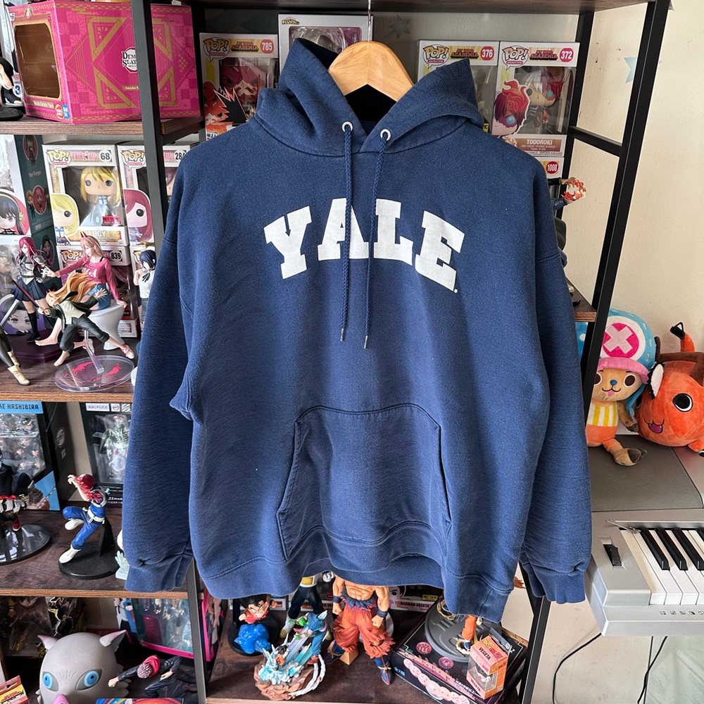 Vintage Yale University Navy Blue Hoodie Men’s L